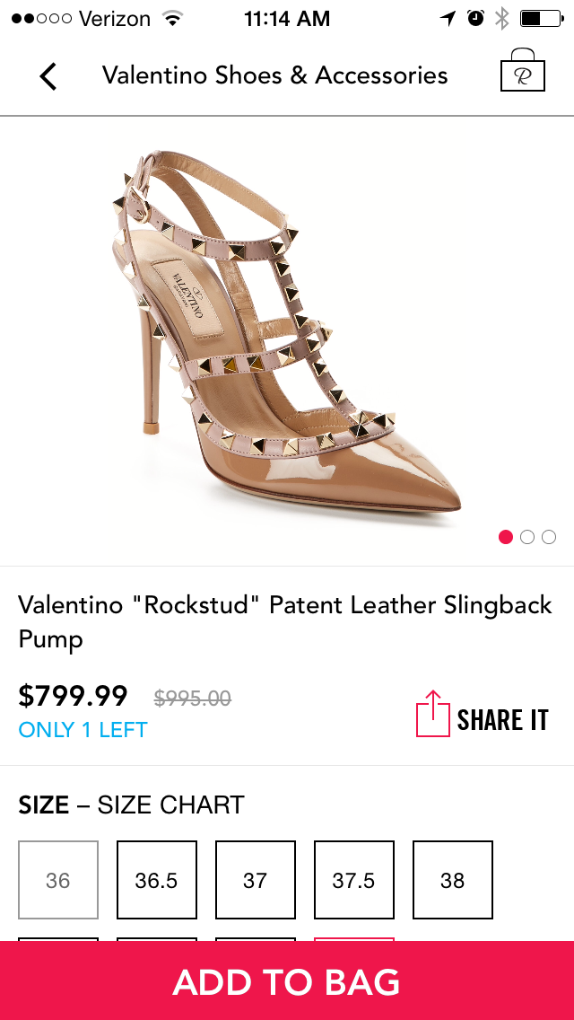 valentino rockstud shoes price